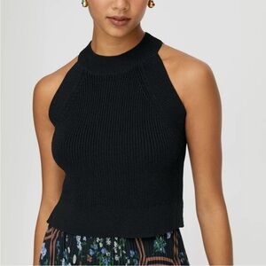 Aritzia Wilfred New Halter Tank in Black